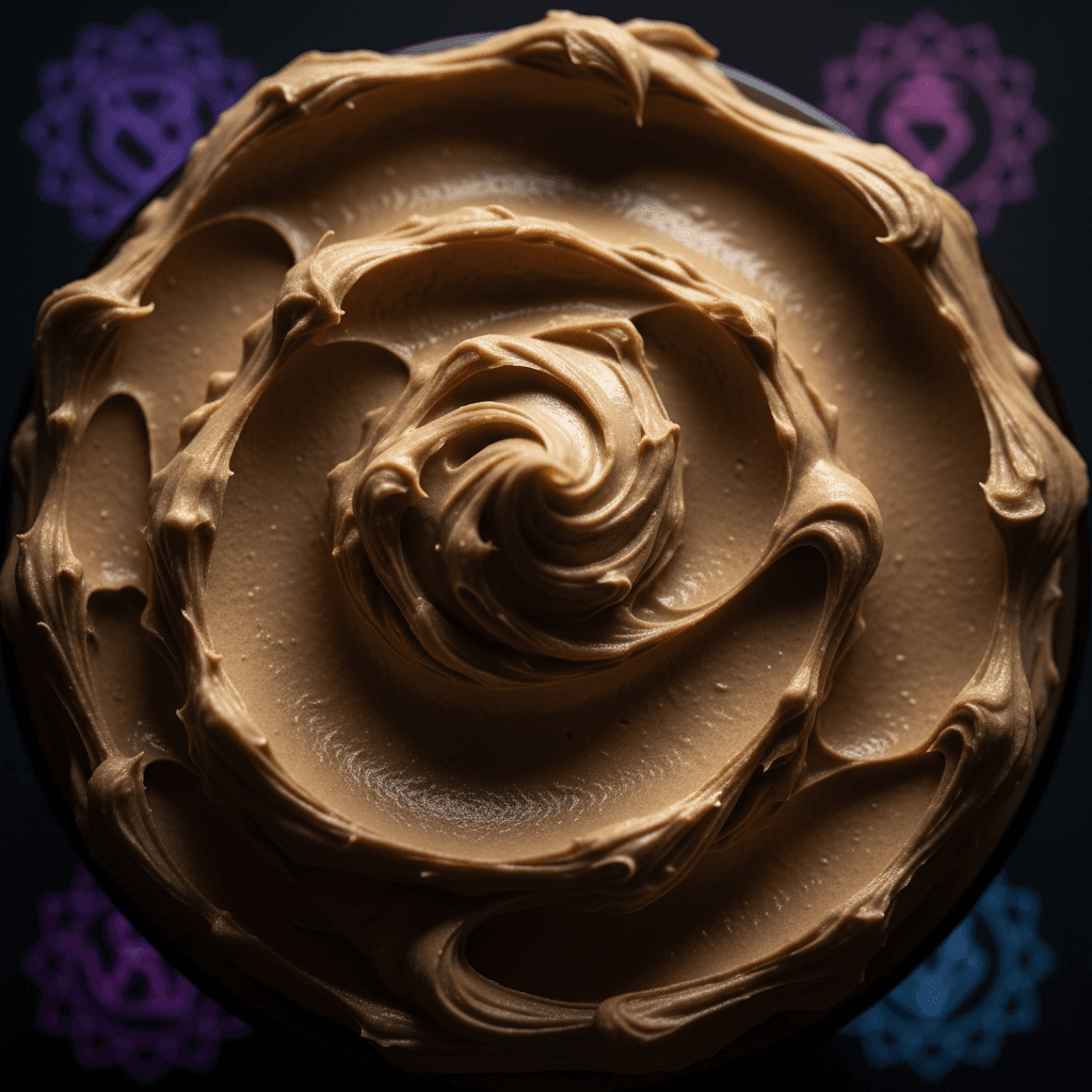 Close-up texture of infused body butter showing creamy consistency and essential oil blend